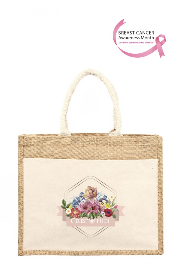 Diamond BC Edition Floral Jute Bag